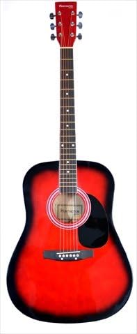 Huntington GA41-RDS 41 in. Handcrafted Steel String Acoustic Guitar in Redburst