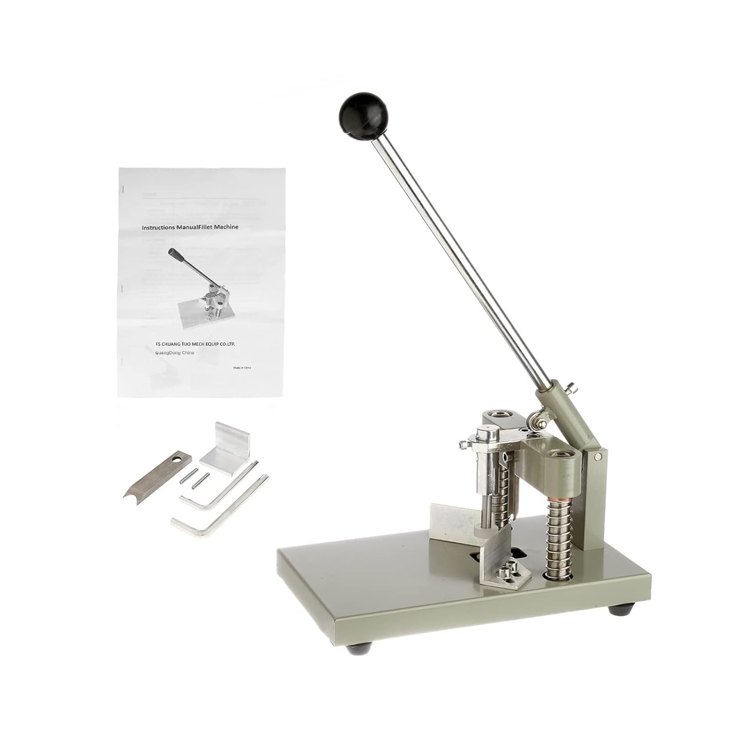 Corner Rounder Cutter Machine R6mm R10mm Heavy Duty Paper Corner Cutter Punch With Paper Holding Device A3 Steel Metal with Efficiency(Silver with R6 R10)