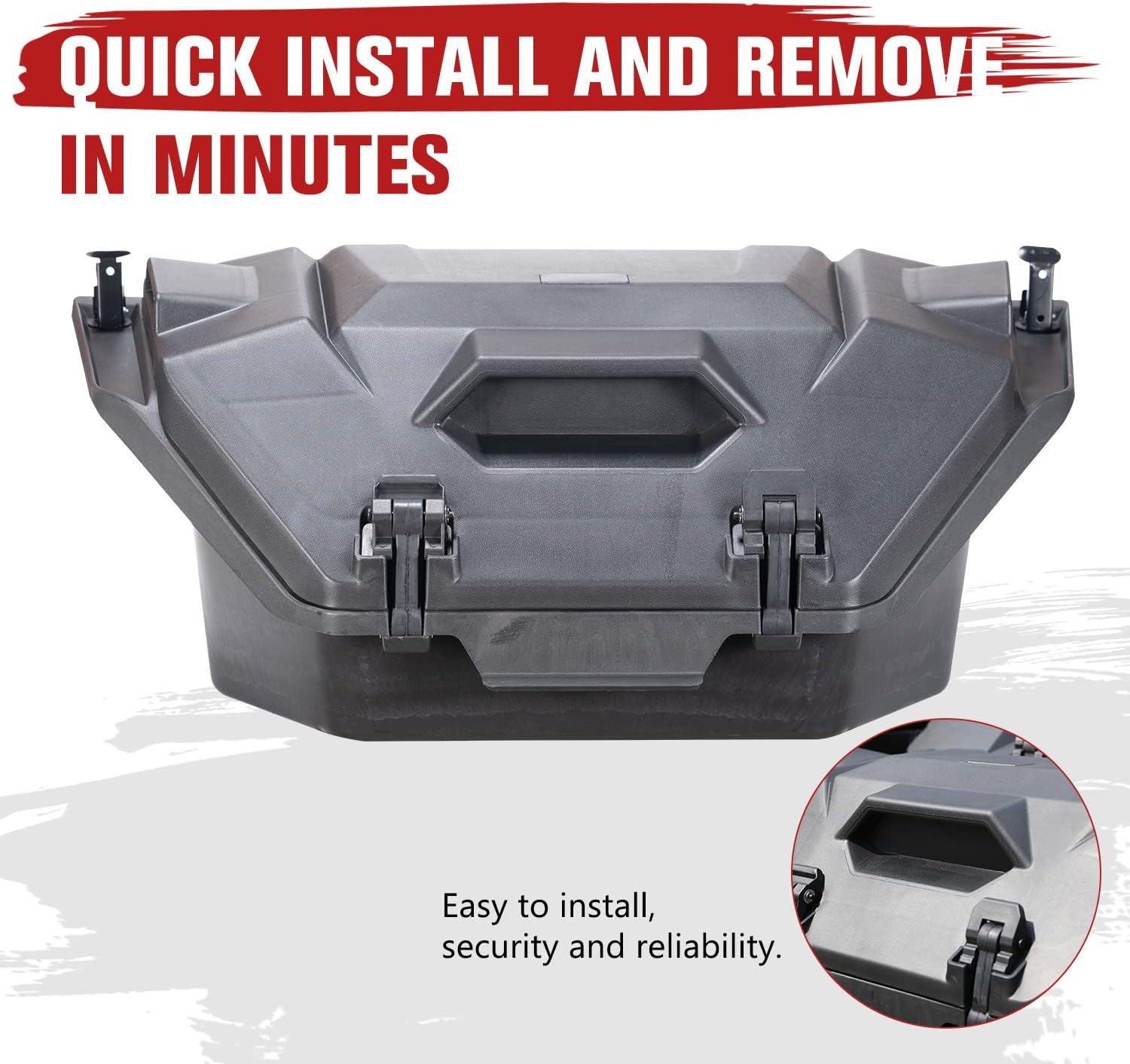 HAKA TOUGH 36 QT Rear Cargo Box for 2022-2025 Polaris RZR PRO R/Pro R 4 Accessories, Water Resistant Storage Bed Box, Replace OEM # 2884236