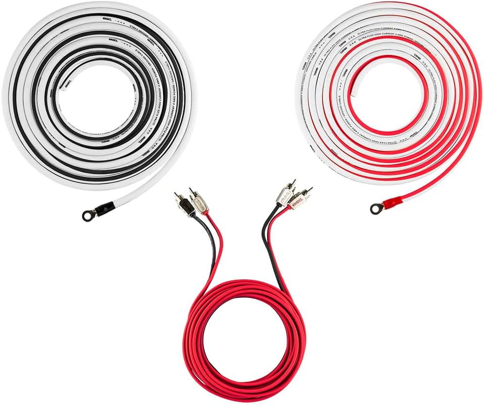 DS18 Hydro MOFCKIT4 4 Gauge Marine Tinned Amplifier Installation Wiring Kit – Up to 1800 Watts, OFC 100% Cooper