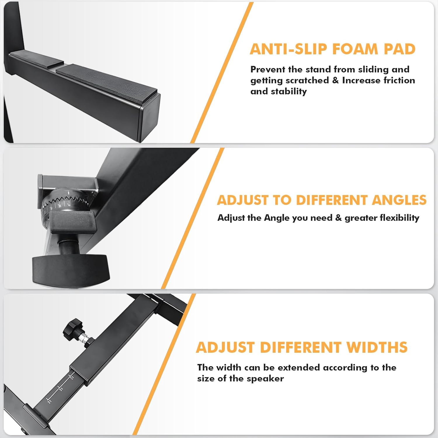 Heavy Duty Amplifier Stand, Adjustable Amps Speaker Cabinet Stand Combo Holder, Audio Rack, Guitar Amplifier Stand