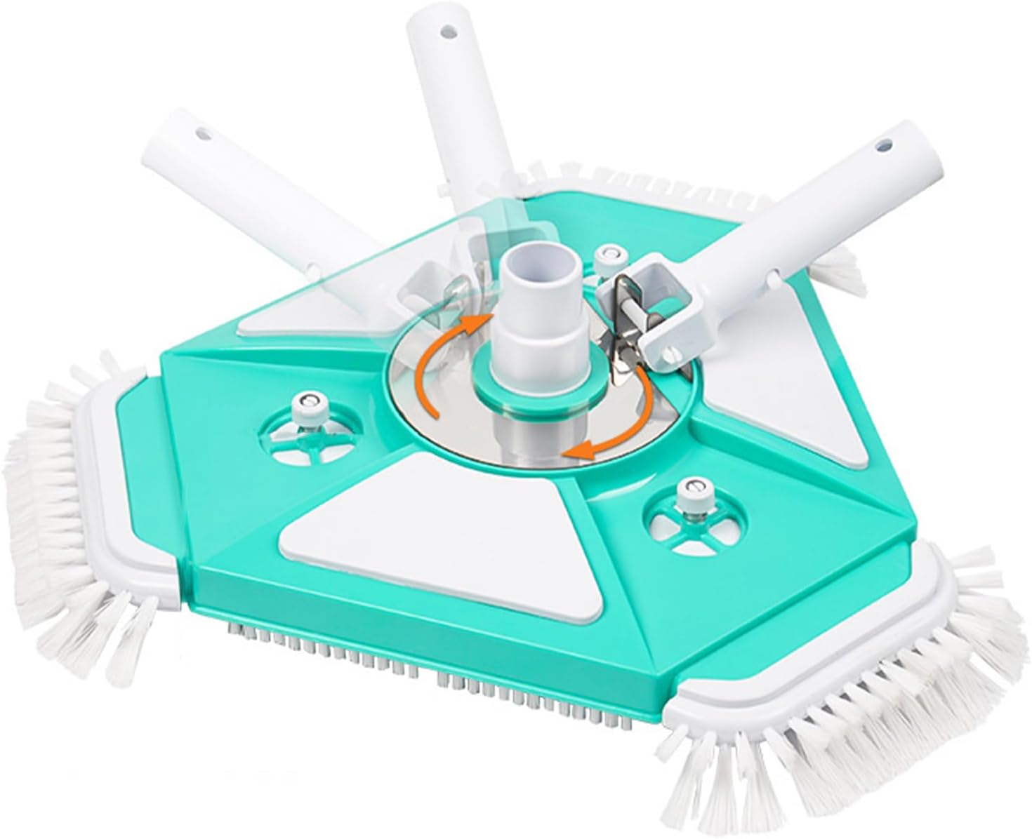 Pool Suction Cleaner, Premium Suction-Side Automatic Pool Cleaner, 360-Degree Turnable Swimming Pool Vacuum Brush with 3 Side Brushes, Vacuum Pool for Swimming Pools