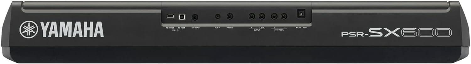 Yamaha 61-Key Arranger Keyboard, Multiple Styles and Voices, Assignable Live Control Knobs, Black PSRSX600