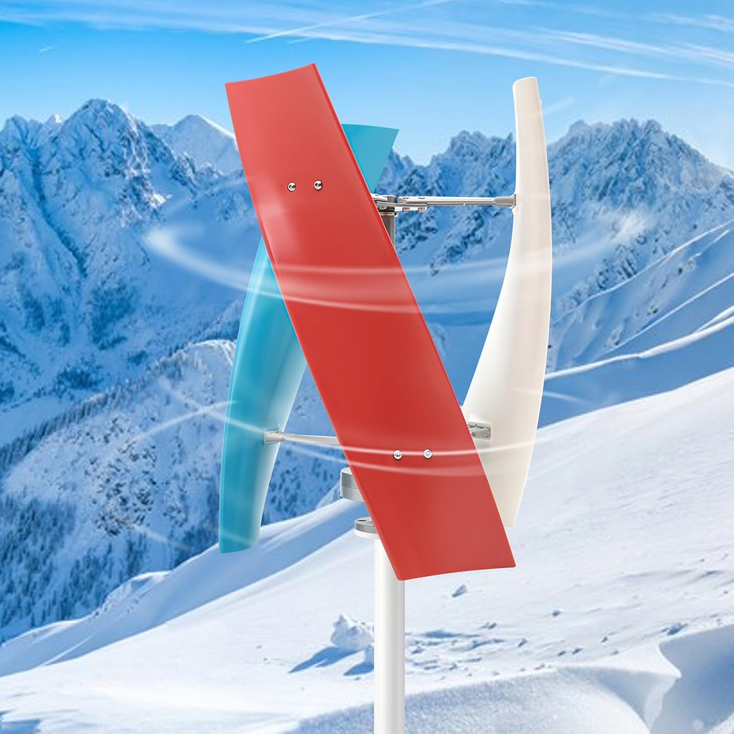 Wind Turbine Generator Kit, 400W 24V Wind Power Generator Energy Supply 3-Blades w/Controller, for Marine, RV, Home, Windmill Generator Suit for Hybrid Solar Wind System (Vertical 400W 24V)