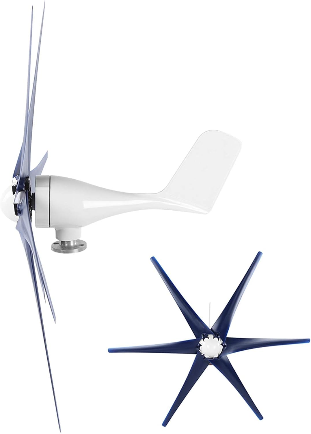 Small Windmill Turbines Generator, Wind Mill Generator Kit, Wind Industrial Machinery Equipment 800W with 6 Blade for Boat and Home Charging (48V)