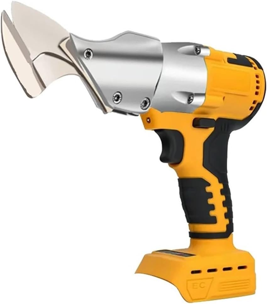 Brushless Electric Scissors 500W Cordless Iron Sheet Scissors Electric Metal Cutting Tools Fit 18V Battery(Yellow)
