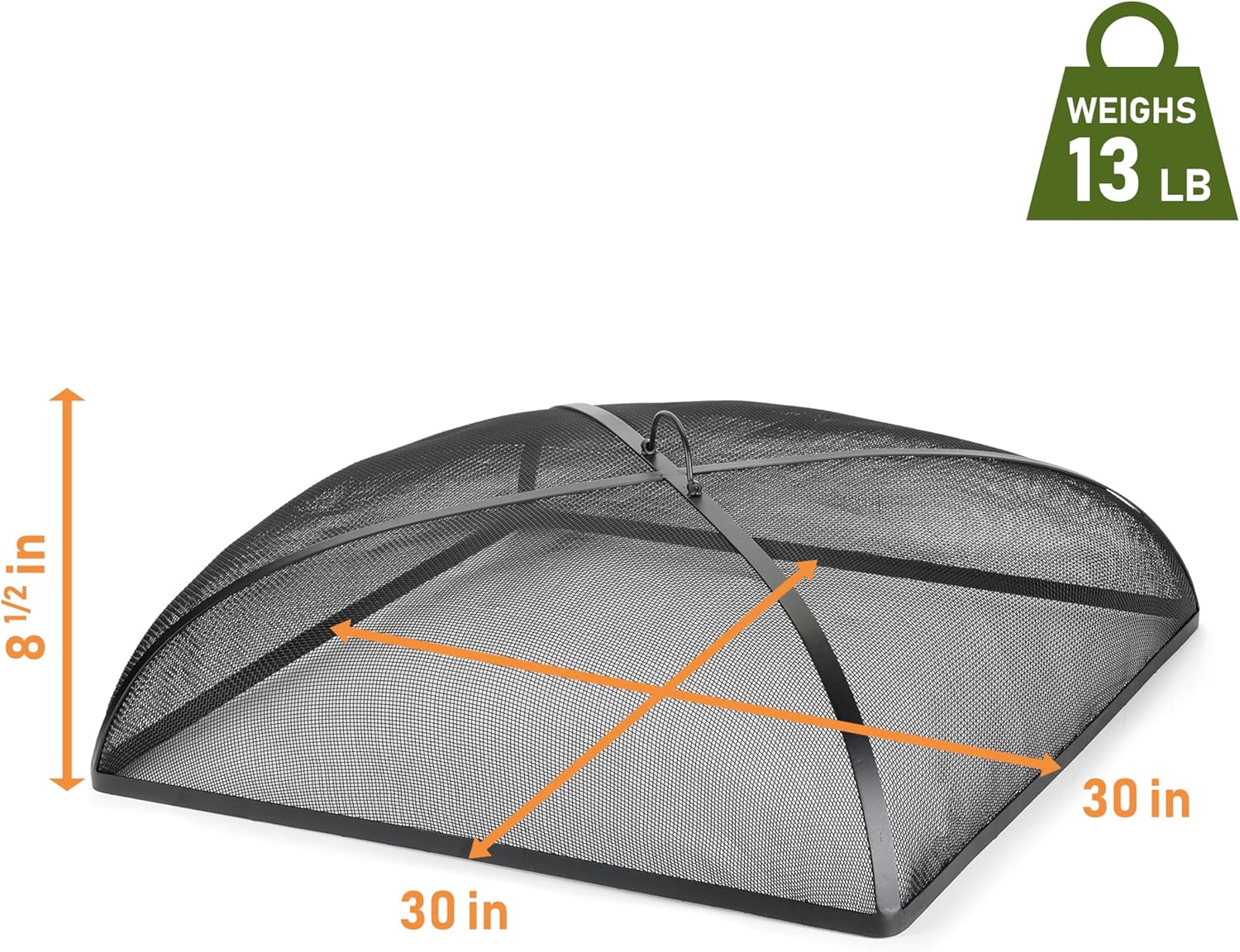 Good Directions 782 Heavy Duty Fire Pit Spark Screen Square Cover with Mesh, Handle and Lifter, 30