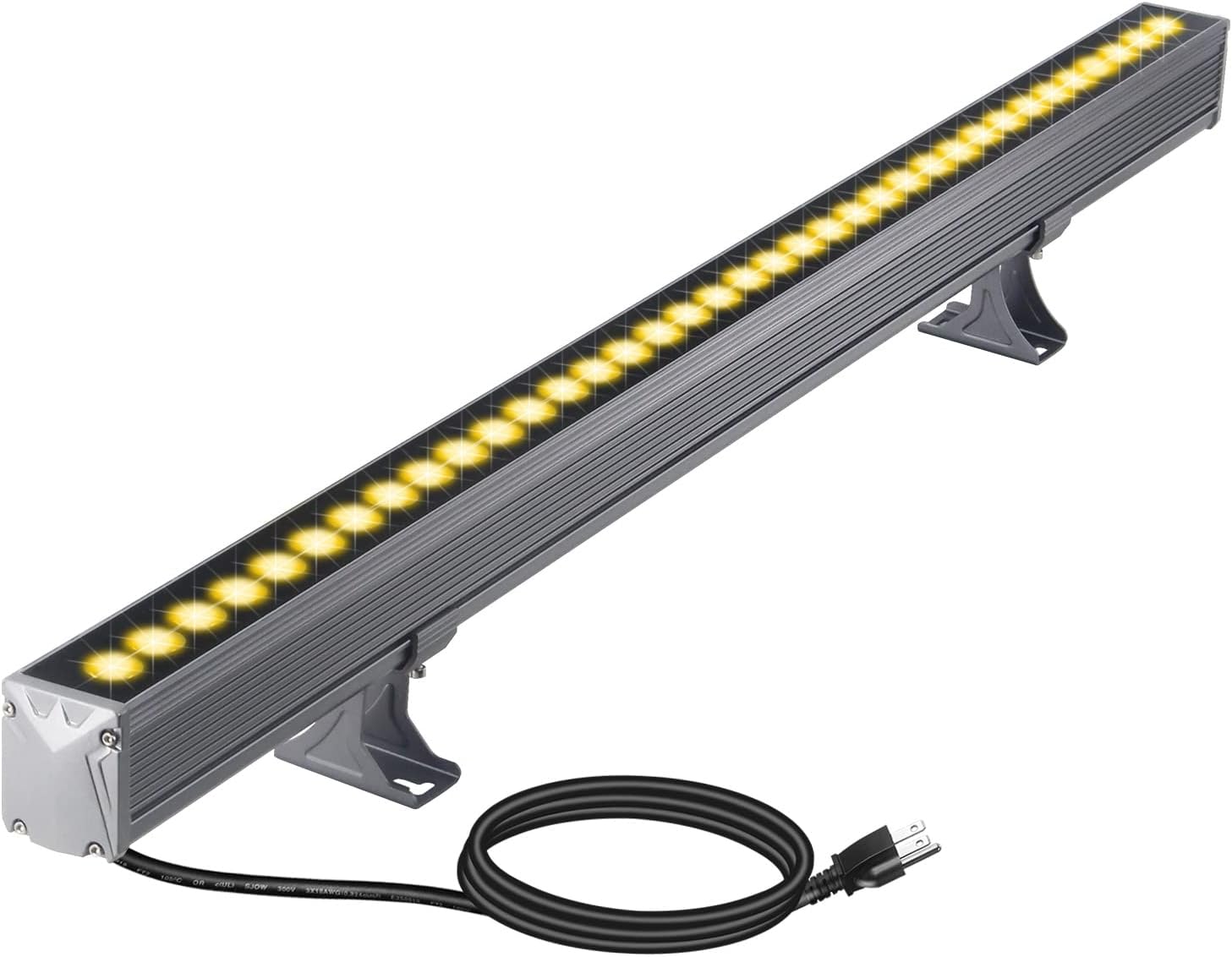 WLED Wall Washer Light 36W 3000K Warm White – 4500LM 40″ Linear LED Light Bar, IP65 Outdoor Wall Wash Lighting for Landscape, Sign & Building, Plug-and-Play 120V Floodlight with 6.56ft Cord