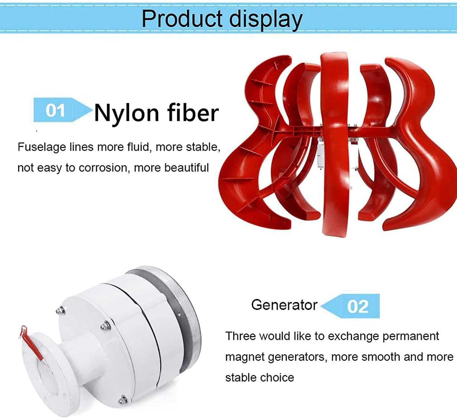 10000W Vertical Axis Wind Turbines, 12V 24V Generator Lantern Motor Kit Windmill Energy Coating Turbines