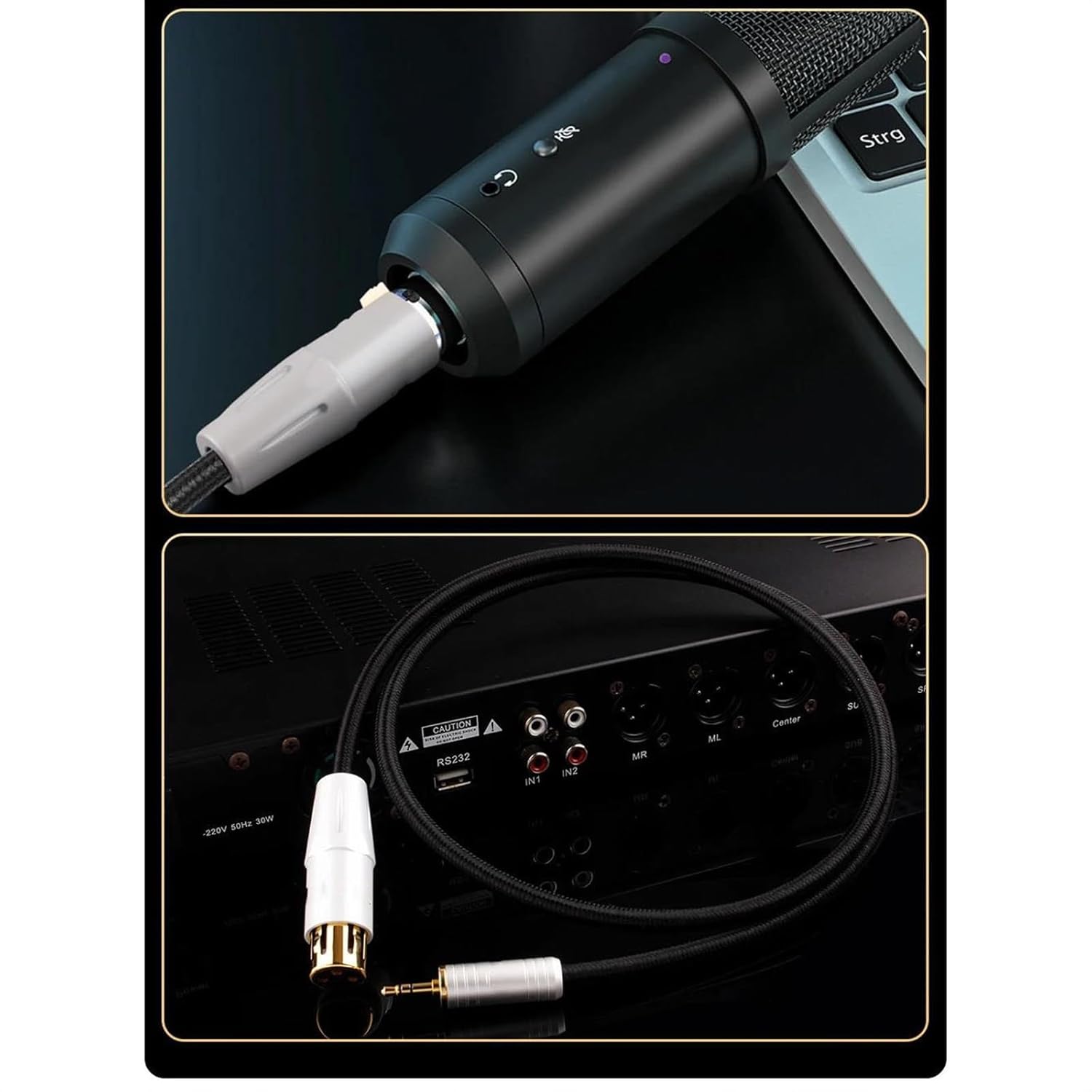 Guitar Audio Cable 3.5mm to XLR 3-Pin Female Microphone Cable XLR to AUX Adapter 3.5 for Speaker Guitar Mixer Amplifier Computers(2m)