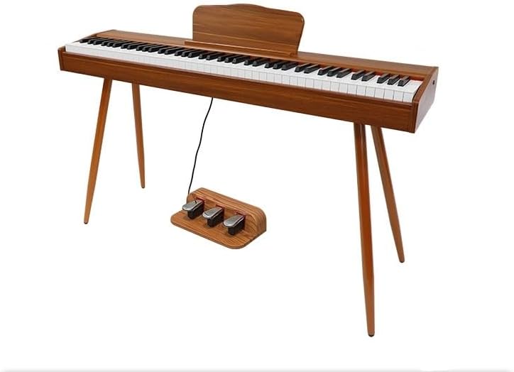 LANDTOM DDP-80 Digital Piano Keyboard 88 Keys Weighted, Hammer Action II, Home Electric Piano Full Size with Stand, Triple Pedal, MIDI Connecting and Headphone Interface