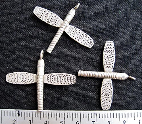 Full Funk Ethnic Thai Karen 97% Silver Bead - Dot Dragonfly - 1 Piece