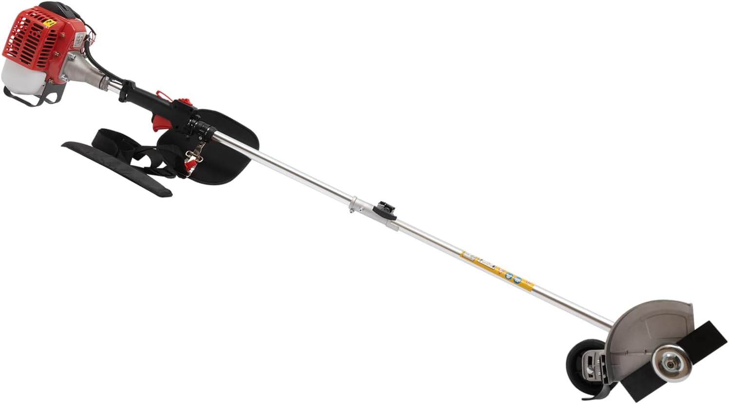 26CC 2-Stroke Weed Wacker, Gasoline Weed Eater with 2 Blade Heads, Cordless Single-Cylinder Air-Cooled Gas Powered Lawn Edger, Side-Mounted Weed Trimmer for Home Lawn Mowing