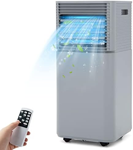 PETSITE Portable Air Conditioner, 10000 BTU AC Cooling Unit for Room, 3 in 1 AC Unit with Air Cooler & Fan & Dehumidifier Mode, Cools Up to 350 sq.ft (10000BTU, Grey)