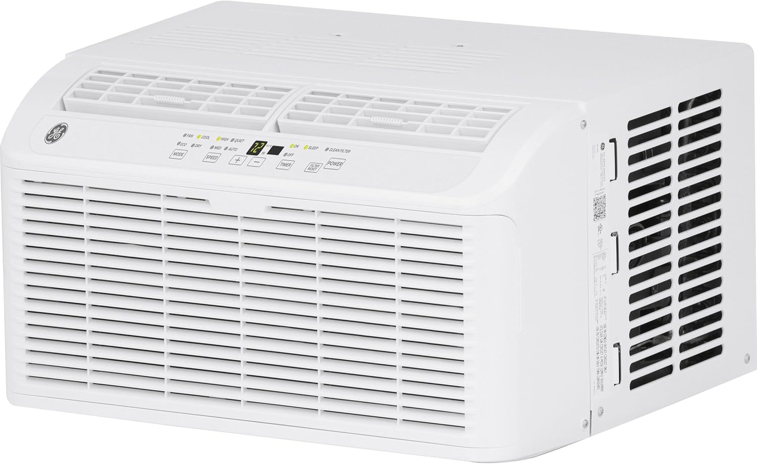 GE 6,200 BTU Ultra Quiet Window Air Conditioner for Small Rooms and Bedrooms, Control Using Remote, 6K Window AC Unit, Easy Install with Included Kit, White