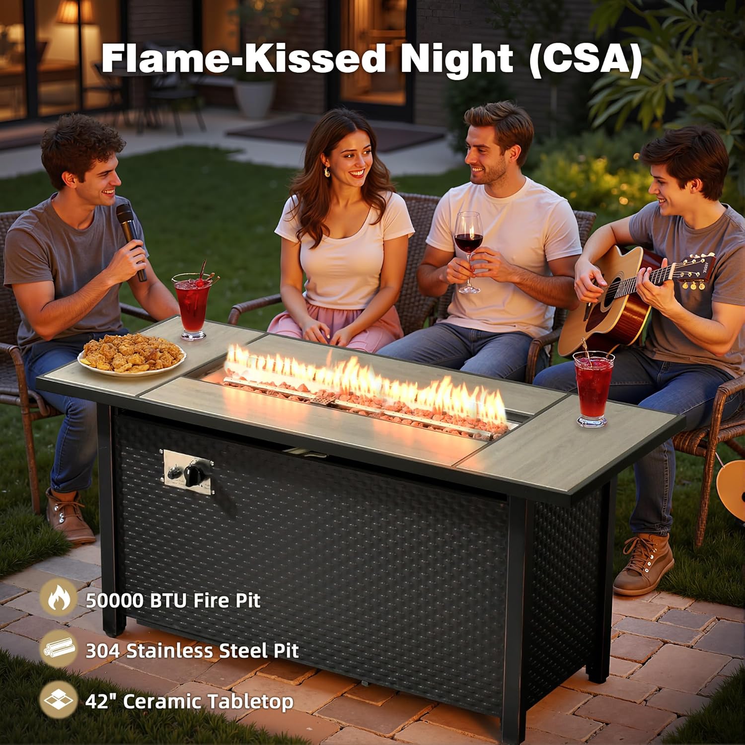 15-Piece Outdoor Sectional Sofa Set w/ 54