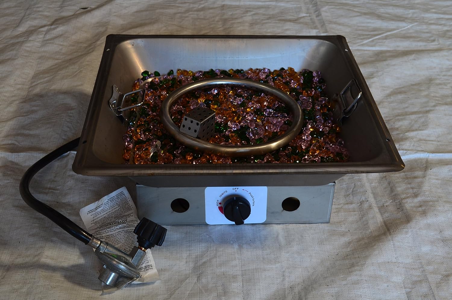 Santa Anita Outdoor Patio 4 Swivel Rocker Chairs and Square 42