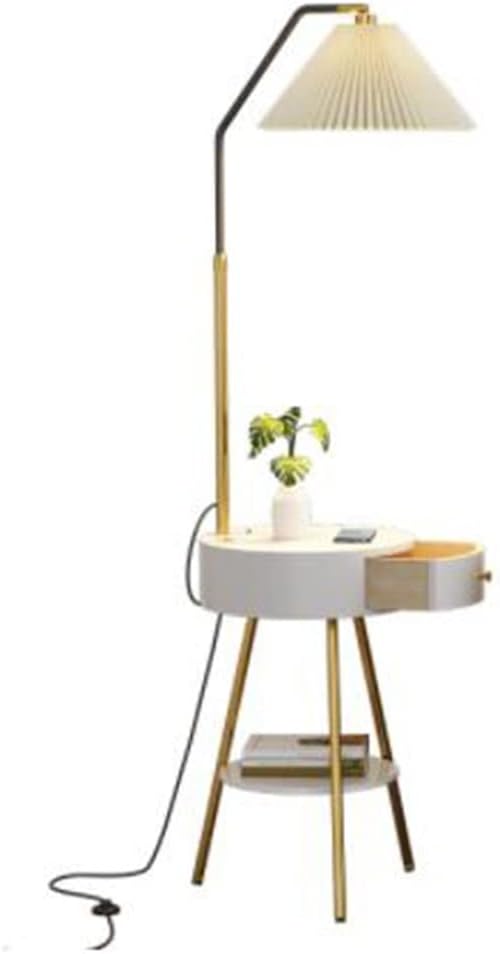 Scandinavian Style Floor Lamp Living Room Sofa Coffee Table Light Shelf Bedroom (Color : A, Size