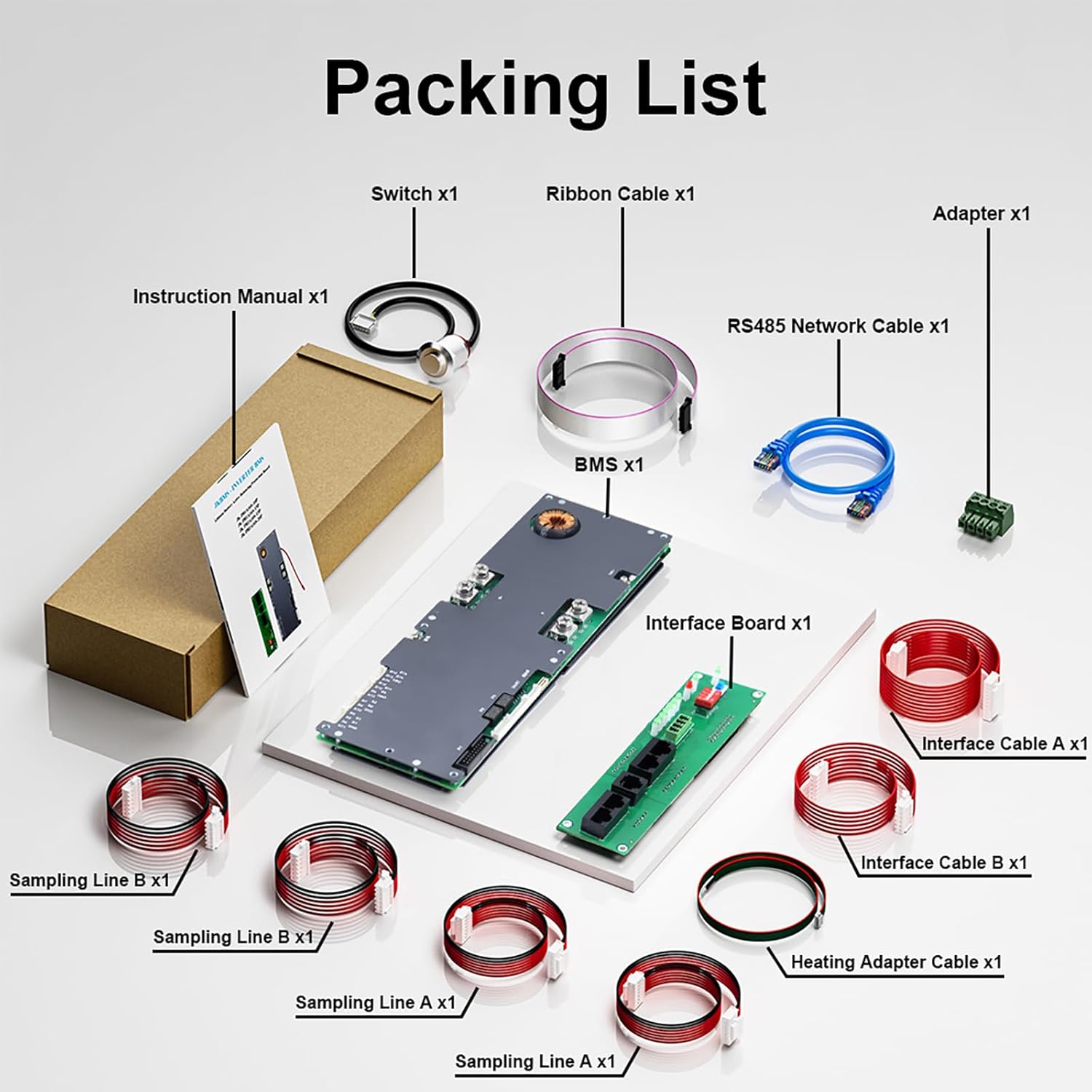 JKBMS Inverter BMS 8S-16S 24V-48V 150A – V19 Home Energy Storage BMS with UART for New Display, 1A Active Balance, Built-in Bluetooth, RS485 & CAN, for Solar System (JK-PB1A16S15P V19)