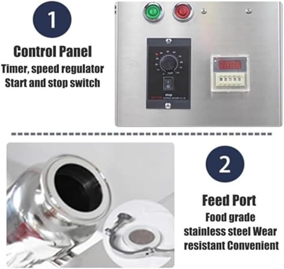 Industrial Powder Mixer Machine,V-Type Dry Powder Mixer, Stainless Steel Granule Blender,for Teaching Labs,Food Processing