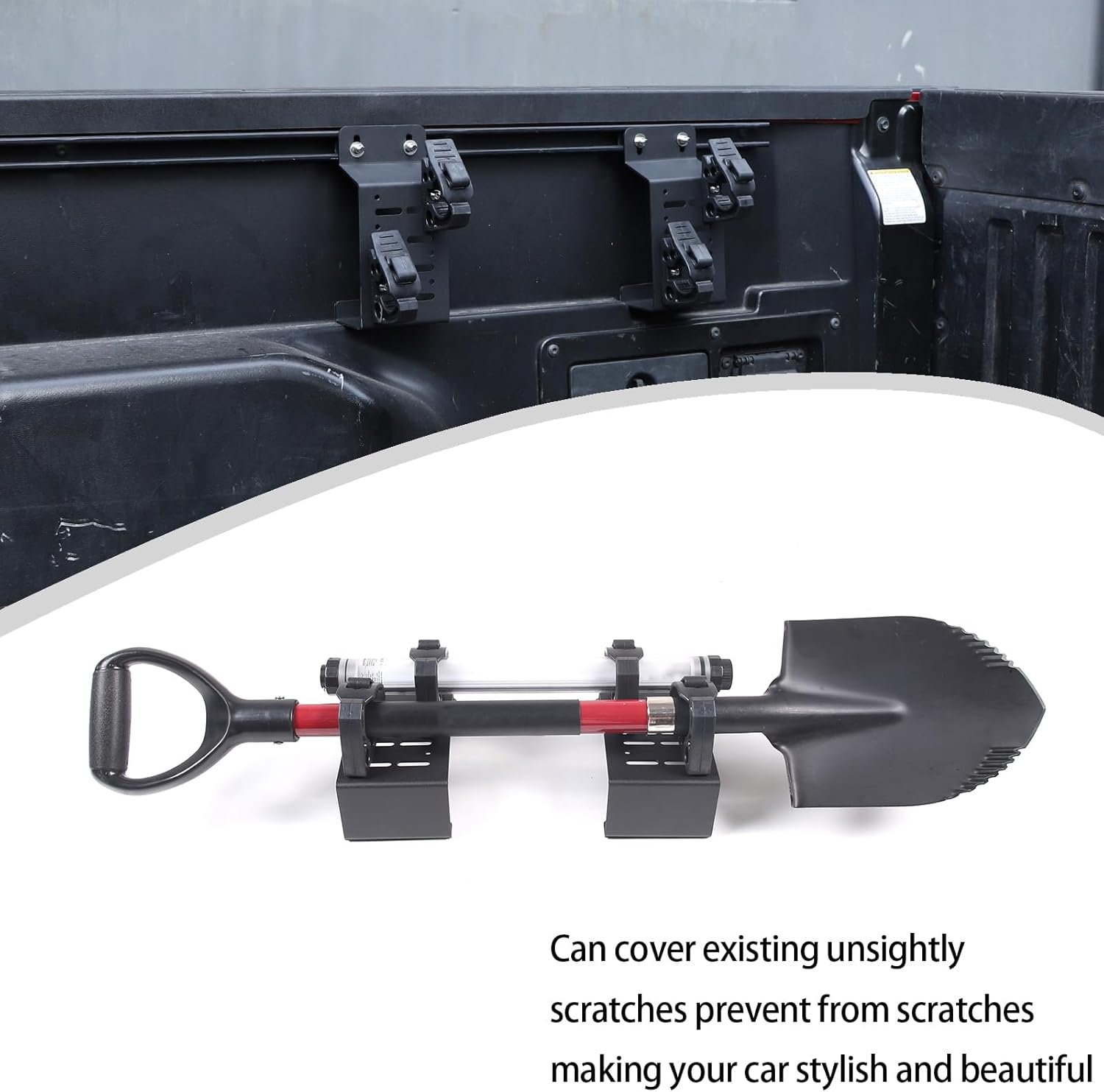 Lcojicep Truck Bed Rail Side Mount Holder Compatible with Tacoma 2016-2023，Bed Rail Modular Accessory Mount for Shovels, Recovery Boards, Other Accessories