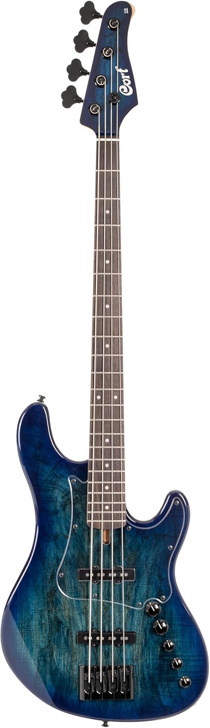 Cort GBFUSION4BB GB Series Fusion Bass Guitar, Blue Burst