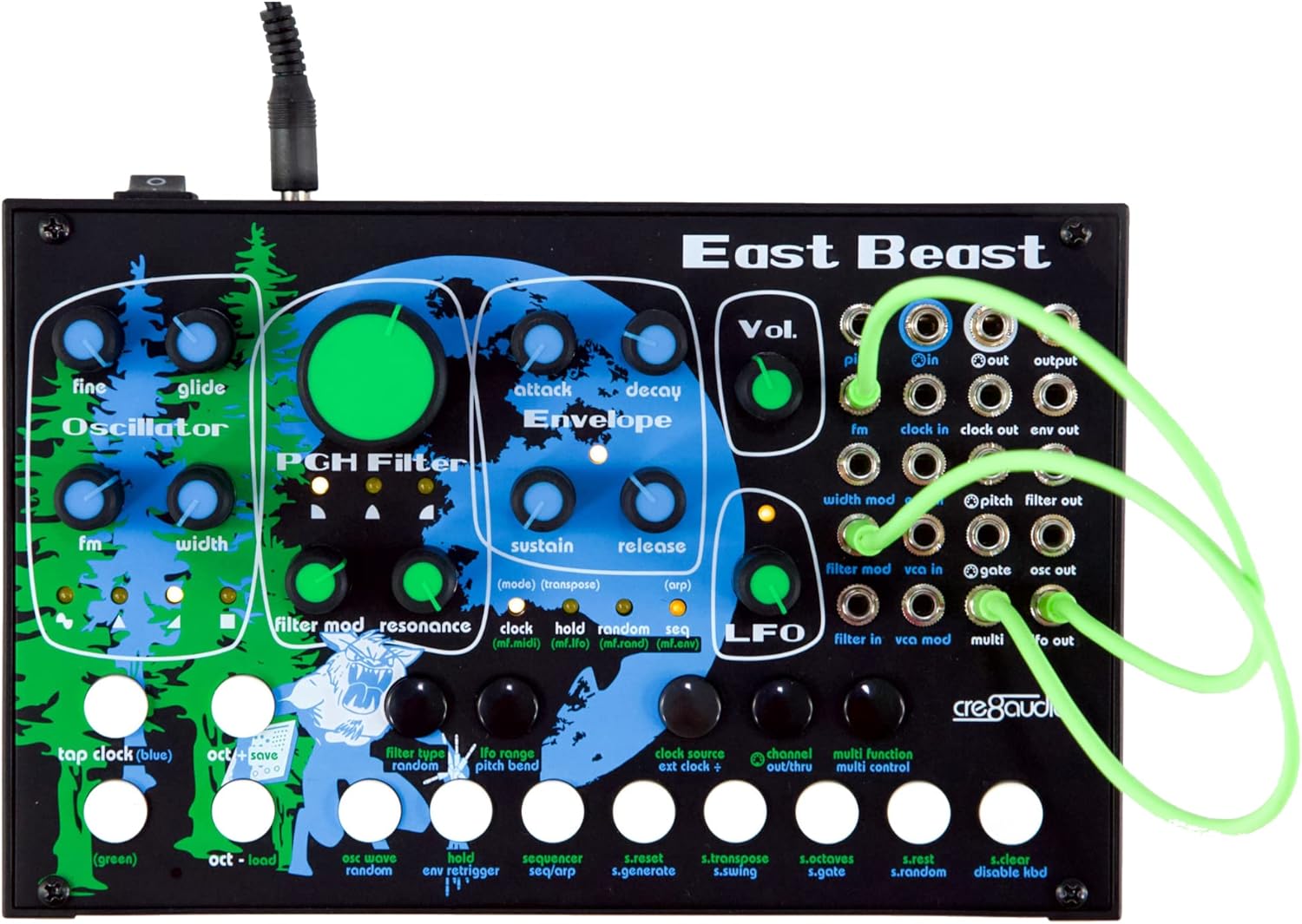 Cre8audio Semi-Modular Analog Synthesizer (East Beast)