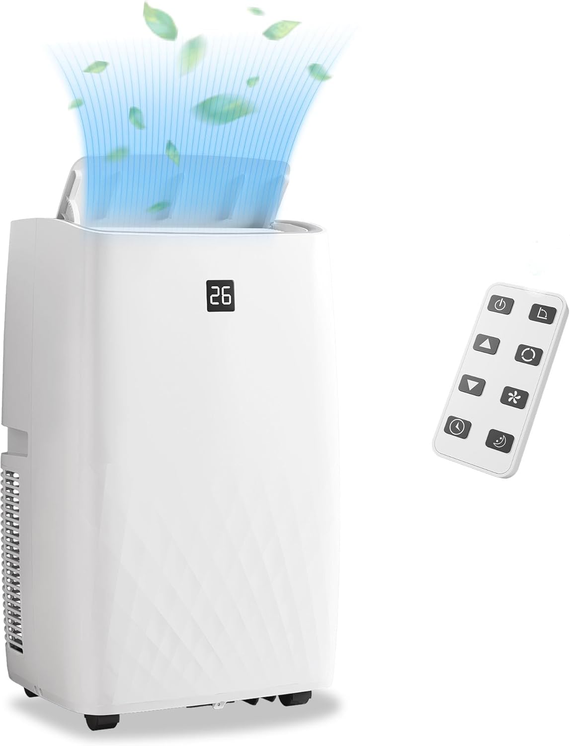 Portable Air Conditioners 14000 BTU, Remote Control AC with 24H Timer, Low Noise Energy Saving Cooling Unit for Bedroom, Office, Small Spaces 750 Sq. Ft, White