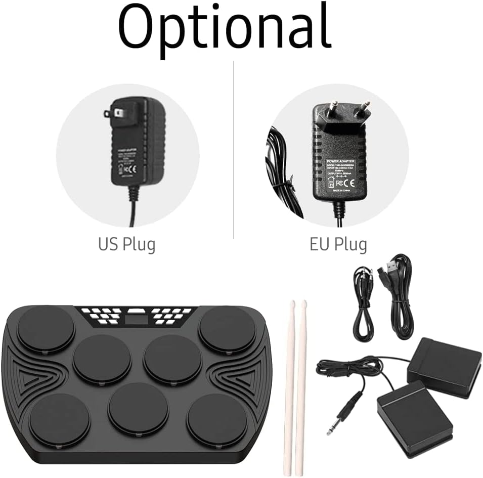 LIOONS Unique Shaman Drum Electronic Drum Set Portable Ethereal Drum 7 Velocity Sensitive Pad Desktop Drum Built-in Rechargeable Hand Drum Can Record Distinctive Sound