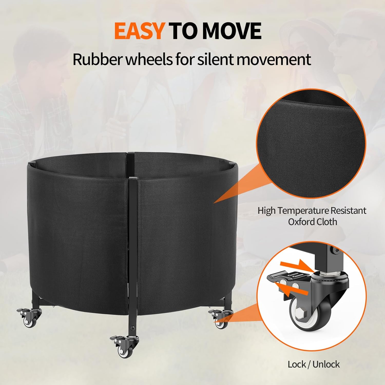 Riian Fire Pit Surround Tabletop for Solo Stove Bonfire,Wood Burning Fire Pit Surround Table for Outdoor,Small Patio, FirePit Accessories for Solo Stove Bonfire