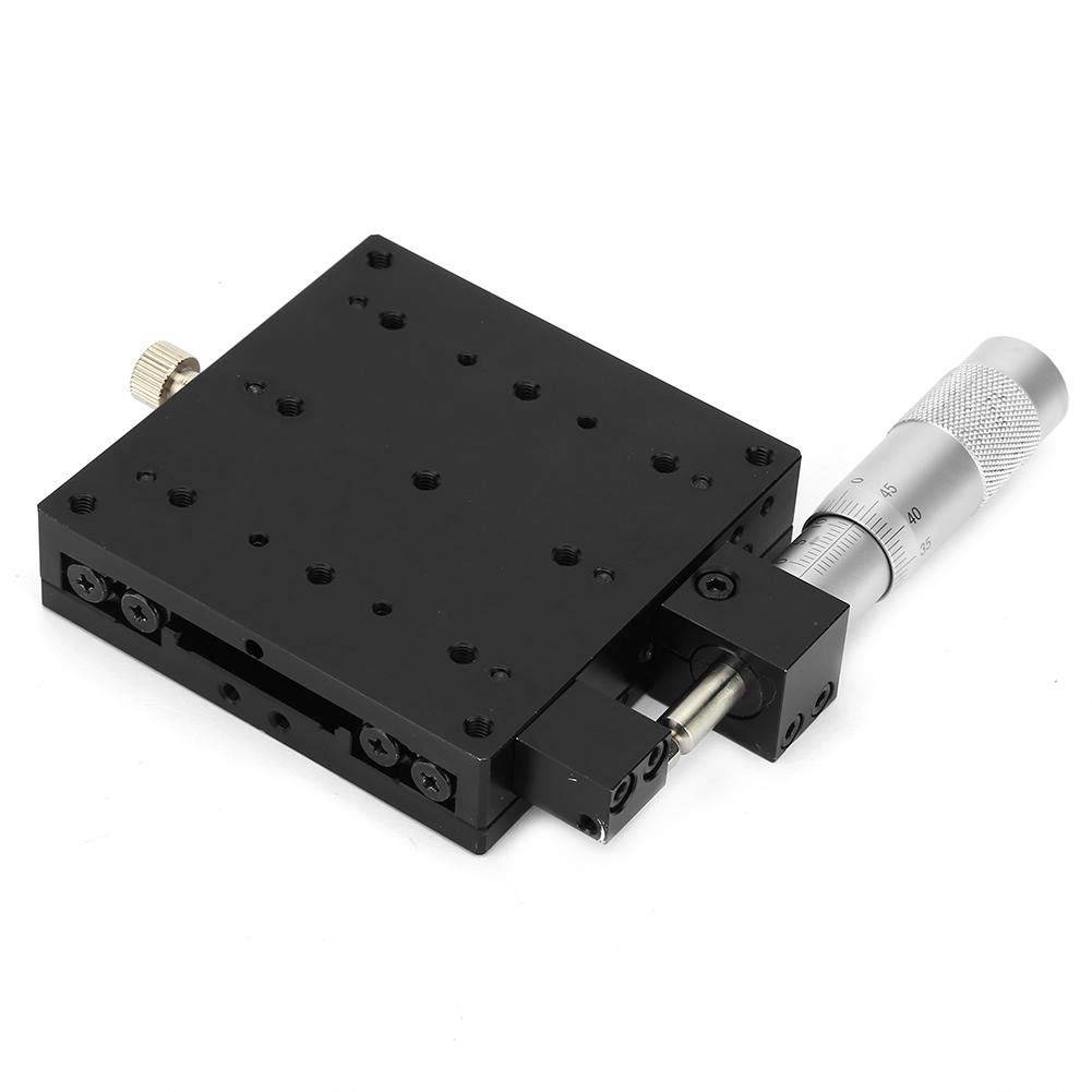 X Linear Stage, Keenso SEMX80-AS Micrometer Manual Linear Translation Stage Displacement Trimming Bearing Sliding Table X Axis 80x80mm Size Other Tools & Accessories