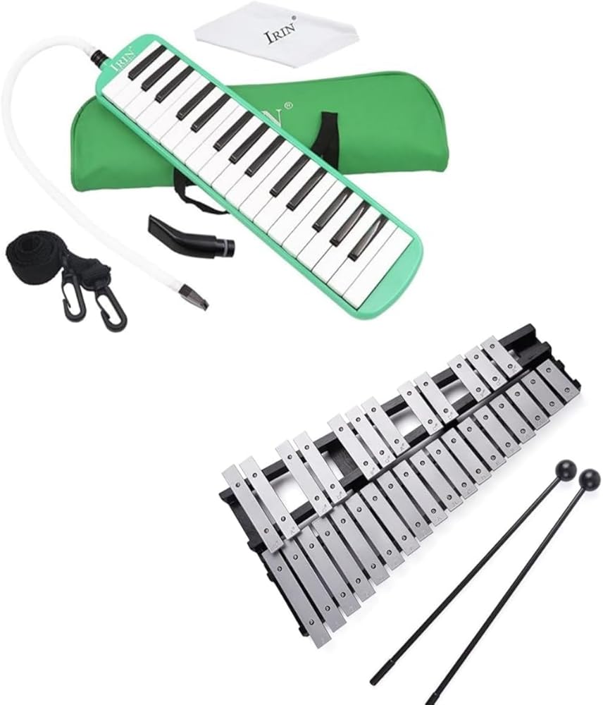 32 Keys Melodica Piano Musical Instrument And Foldable 30 Note Glockenspiel Xylophone