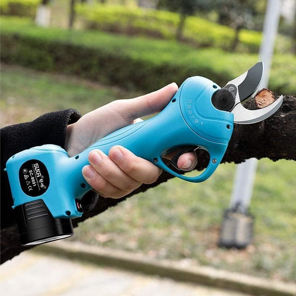 Professional Electric Pruning Shears Rechargeable Scisssors 16.8V Li-ion Battery Electric Cordless Electric Pruning Shears for Sharp Cutting Tool to Fruit Garden