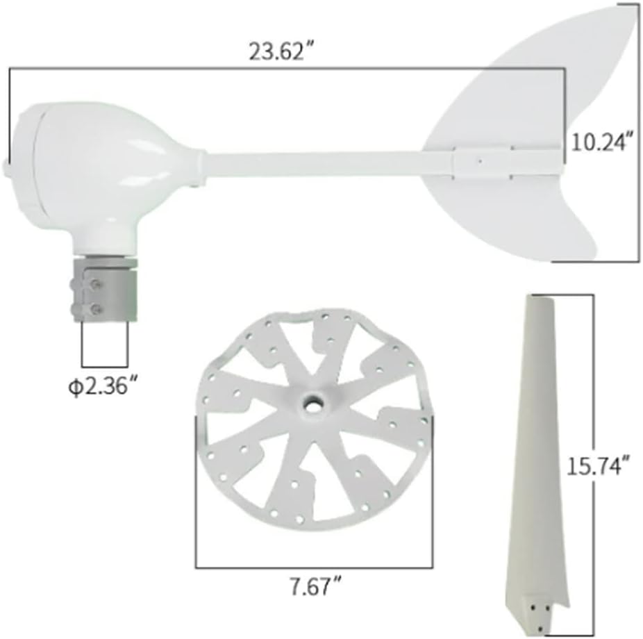 8000W DC 12V 24V Wind Turbines Generator 8 Blades Powerful Windmill with Power Charge Controller