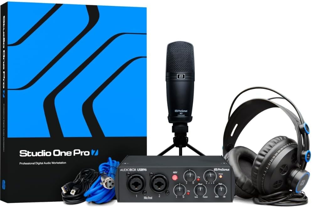 PreSonus AudioBox USB 96 Studio Recording Package with Studio One Pro Software