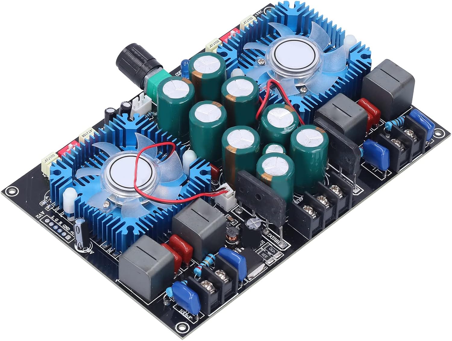 2 Channel Digital Power Amplifier Board, Audio Amplification Module, Cooling Fan TDA8954TH - Efficient Heat Dissipation, Powerful Clear Sound, Ideal for Home Theater and Small
