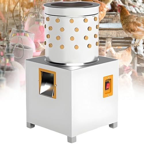Automatic Chicken Plucker Machine - 350 RPM Stainless Steel Drum with Rubber Plucking Rods, Ideal for Restaurants, Farmers Markets, and Food Factories - 35Model