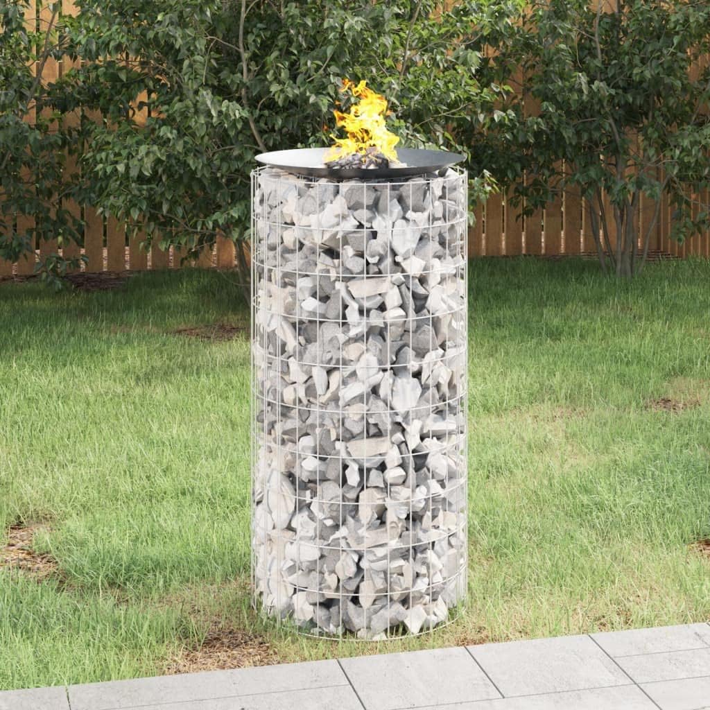 Fire Pits & Outdoor Fireplaces Gabion Fire Pit Ø 19.7