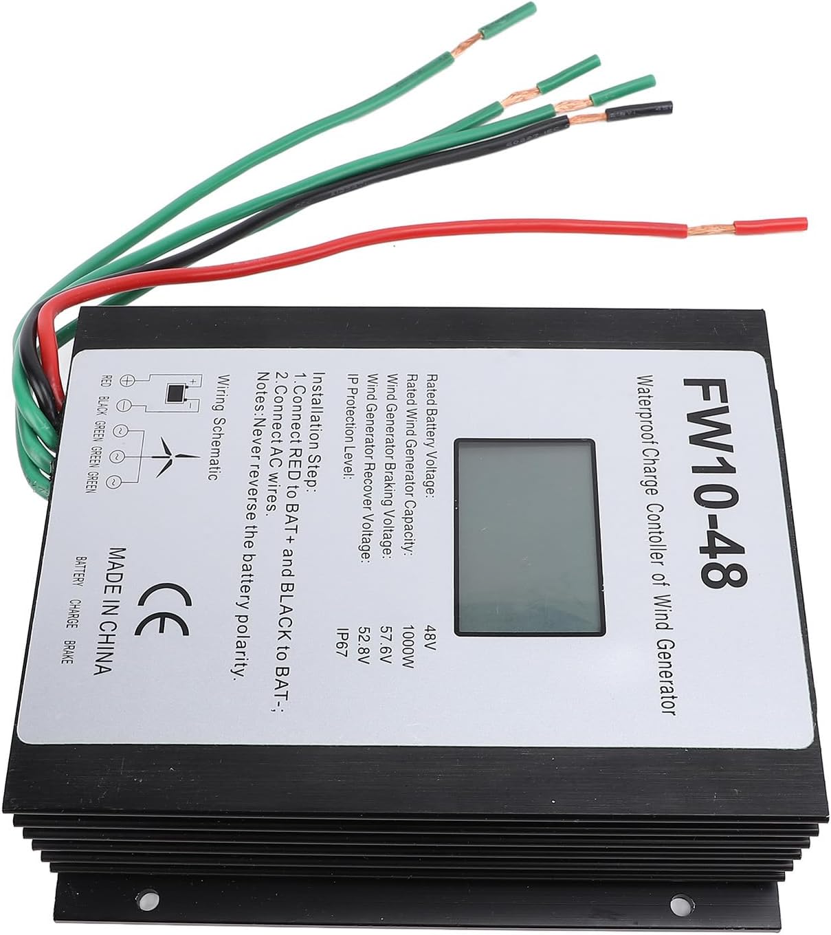 Wind Turbine Charge Controller, 48V, 1000W, IP67 Water - Automatic Braking Protection, Aluminum Alloy Heat Dissipation, Ideal for Off - Grid Systems