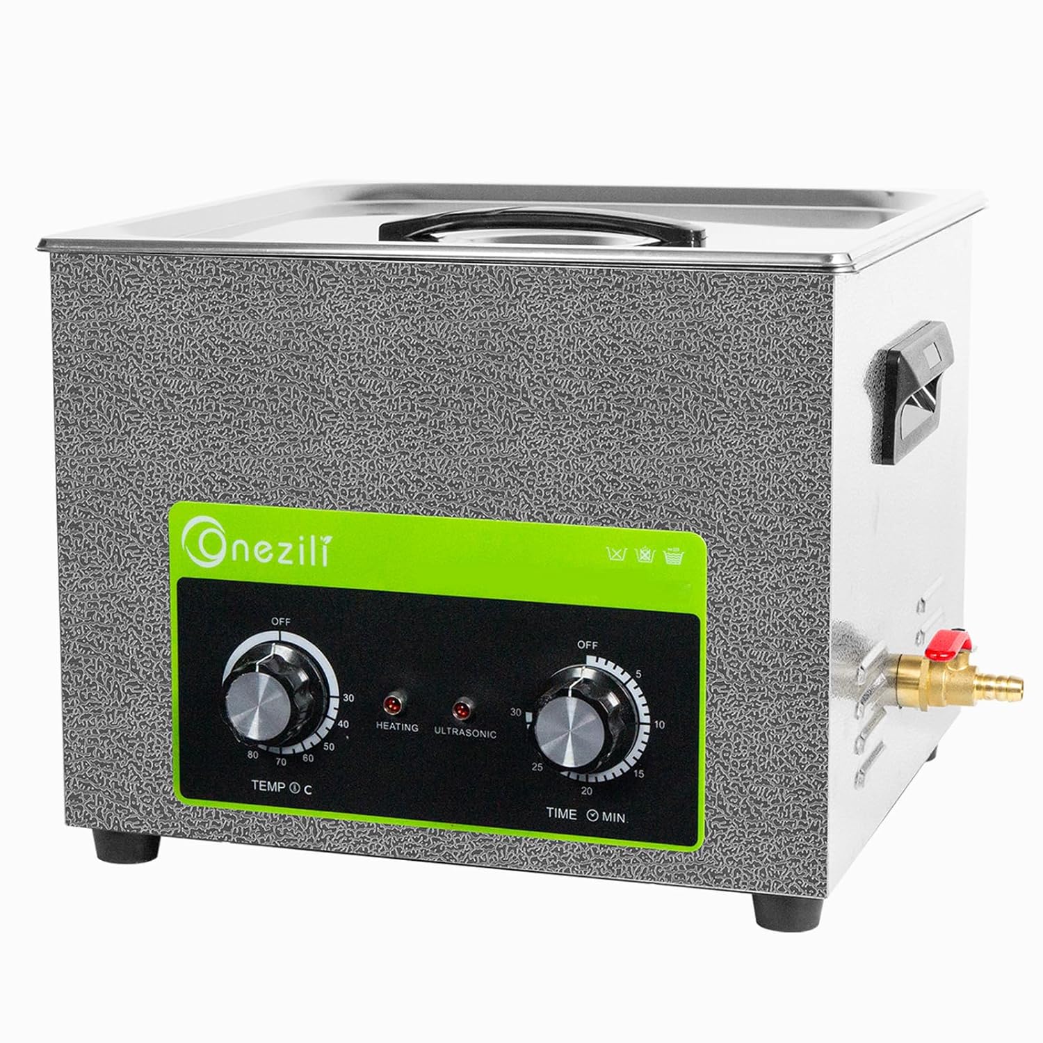 ONEZILI Ultrasonic Cleaning Machine 15L, Upgraded 360W High Power Sonic Parts Cleaner Machine with Industrial Transducers with Timer and Heater for Cleaning Carburetor Brass Parts Jewelry Watches