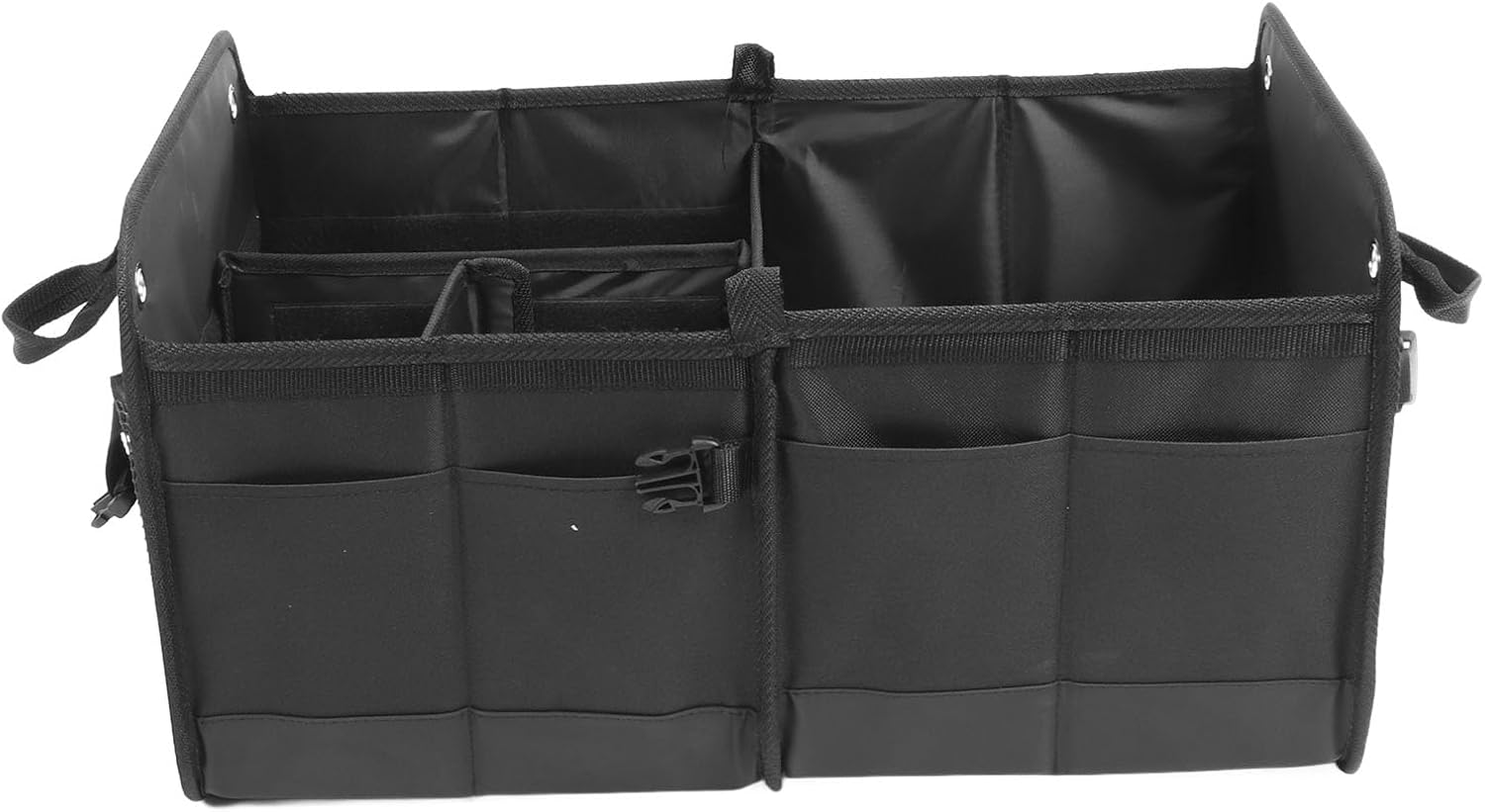 Eujgoov Collapsible Car Trunk Organizer, Flexible Storage Foldable Trunk Storage for Car, with Bottom Plate, for Groceries, Accessories Clothes, Daily Necessities