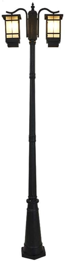 Outdoor Post Lights for Garden, Park & Pathway – 3-Head Landscape Lighting for Yard & River Embankment, Decorative Community Lighting, 230cm Height (2 Heads H230CM)