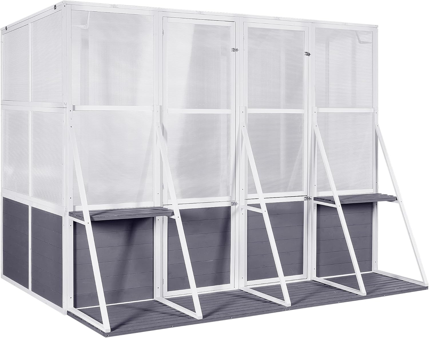 Outdoor Greenhouse, Walk-in Plant Greenhouse Heavy Duty, Large Sunroom Storage Shed, Garden, Backyard Greenhouse (103.9''X98.4''X77.6'')
