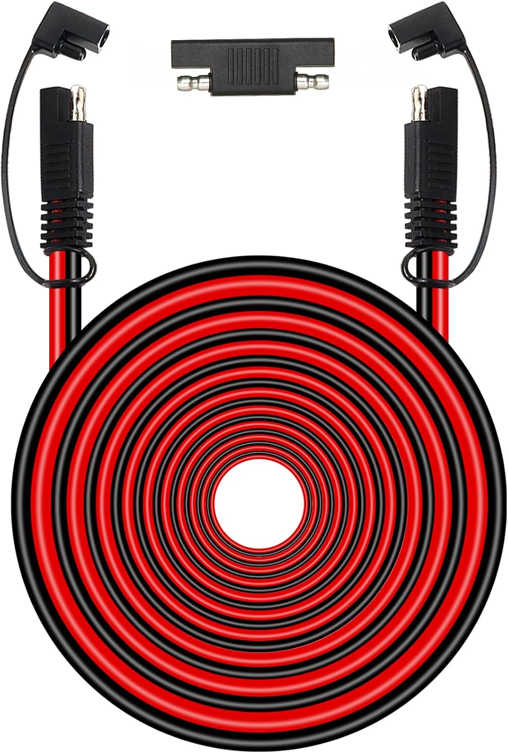 10 AWG SAE Extension Cable - 50FT Quick Disconnect Wire Battery Charger Extension Cord with SAE Polarity Reverse Adapter for Solar Panel, Trolling Motor, Automotive, RV