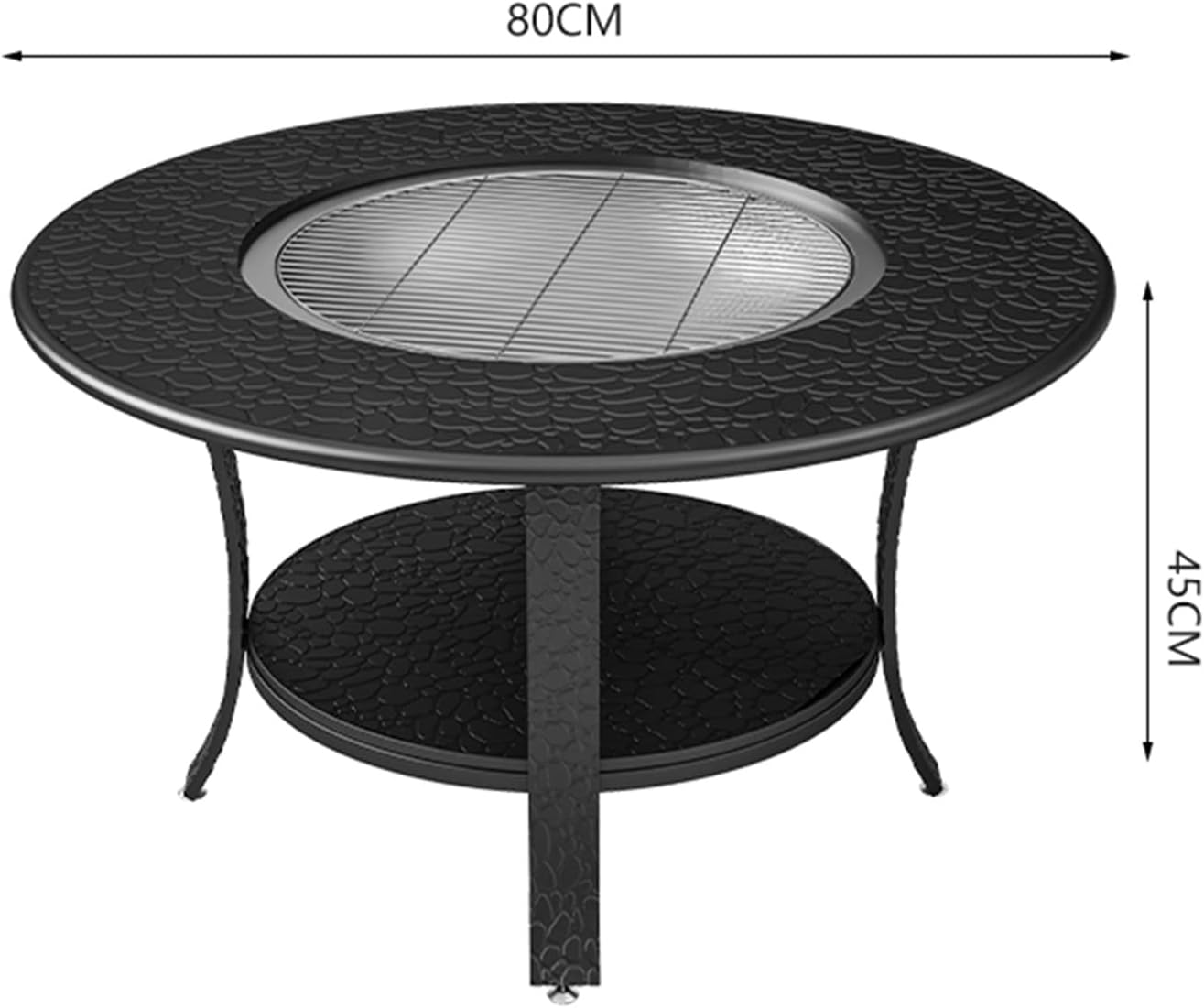 Campfire Set, Wood Burning Pit, Patio Fire Pit, Wood Burning with Mesh Spark Screen, Campfire Outdoor Fire Pit, Poker with Fireplace