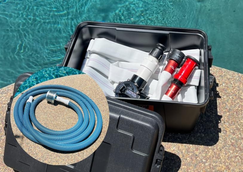 100' FireFighter1 Fire Hose Providing Instant Access to Pool Water, Install Kit & Suction Hose