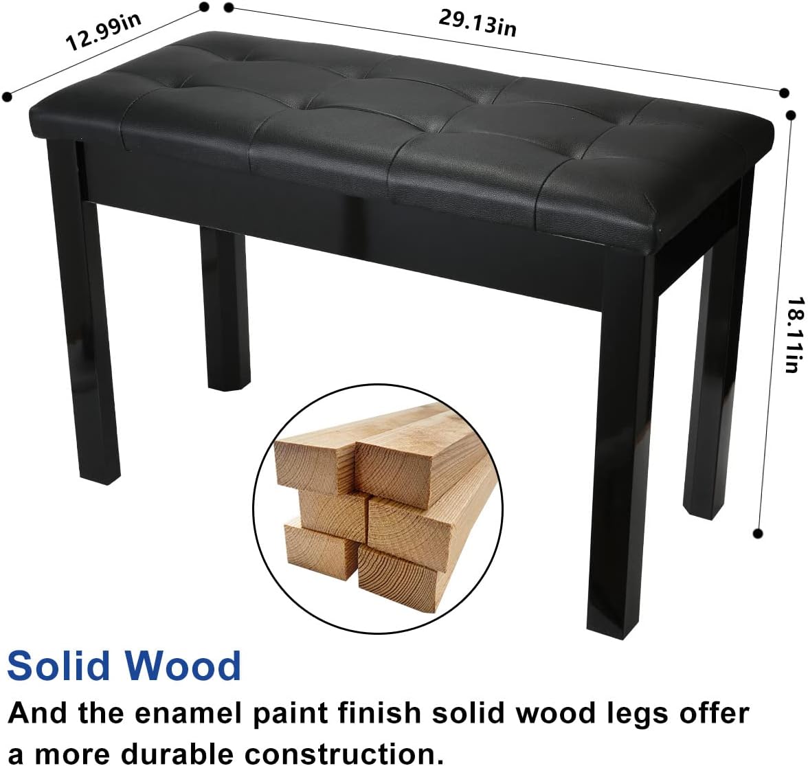 AODSK B-85 Digital Piano 88 Keys Electric Keyboard Piano for Beginner+Wooden Duet Piano Bench+Mechanical Metronome