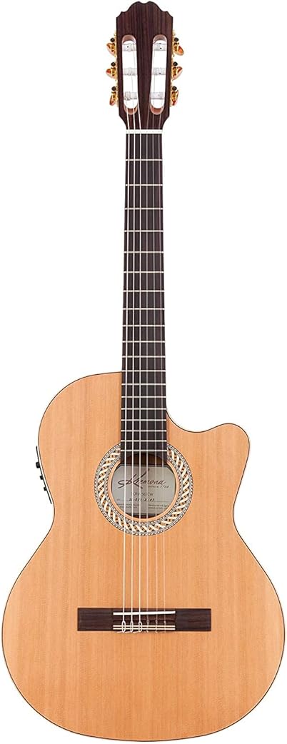 Kremona Sofia S63CW – Acoustic/Electric Nylon String Guitar – 48mm neck width – 630mm Scale Length – Handmade in Europe – Deluxe Hardshell Case Included