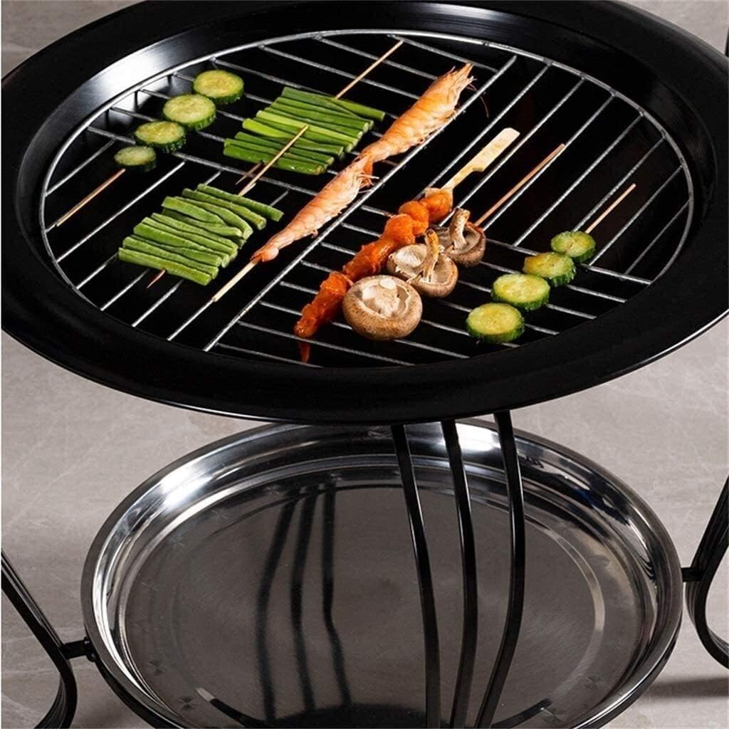 Outdoor Fire Pit Outdoor Fire Large Bonfire Wood Burning Patio Coal Grill Firepit for Outside Grill Charcoal Smokeless Grill with Spark Screen