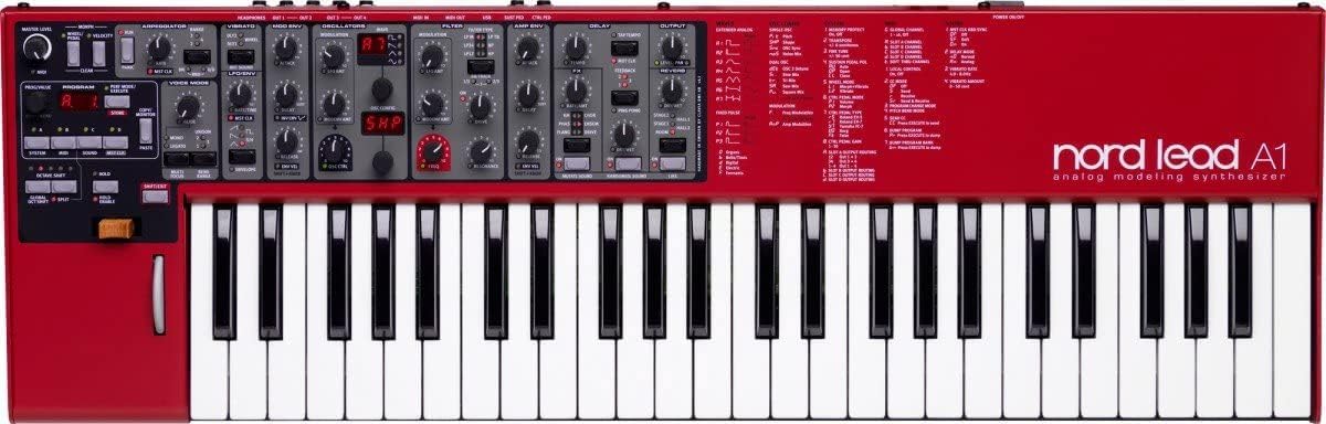 Nord Lead A1 Analog Modeling Synthesizer with Keyboard Stand, Bench, 2 MIDI Cables, Sustain Pedal, and Austin Bazaar Polishing Cloth